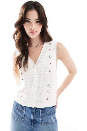 Cotton On Cotton On - Porcelænshvid top med knapper-Neutral