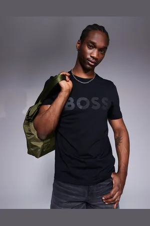HUGO BOSS T-shirt med logobånd i Regular Fit