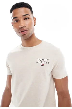 Tommy Hilfiger Havrefarvet lounge-t-shirt med logo-Neutral