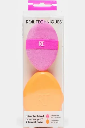 Real Techniques Miracle 2-In-1 Powder Puff + rejseetui