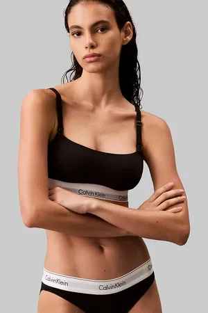 Calvin Klein Modern Cotton - amme-bralette med logobånd og dyb rund hals