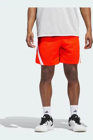 adidas Adidas Select - Røde shorts i mesh med hvide detaljer