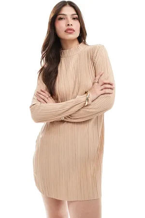 VERO MODA Minikjole med plisseringer og høj hals