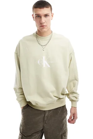 Calvin Klein Archival - sweatshirt med rund hals og monogramlogo-Grøn