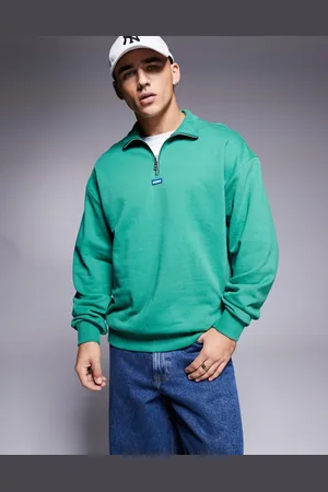 Hugo Blue Neeler - sweatshirt med halv lynlås