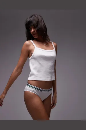 Lacoste Hvide briefs med centralt logo-taljebånd