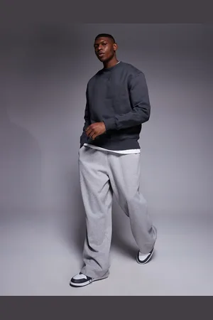 ASOS Premium - Oversized og forvasket sort sweatshirt i kraftigt 400 gsm-stof-Grå