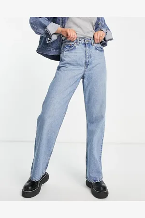 Dr Denim Echo Sky High - Jeans med vidde i lys vask-Blå