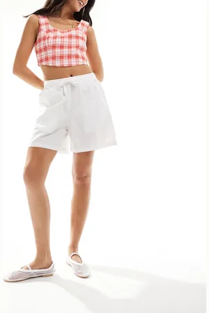 JJXX Hvide shorts i hørblanding