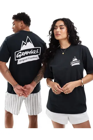 Gramicci Unisex - t-shirt med bjerggrafik i bomuld