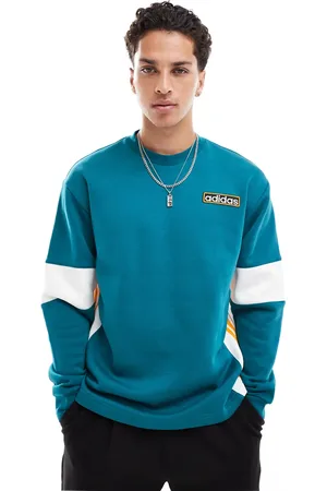 adidas Adibreak - Blå sweatshirt med rund hals
