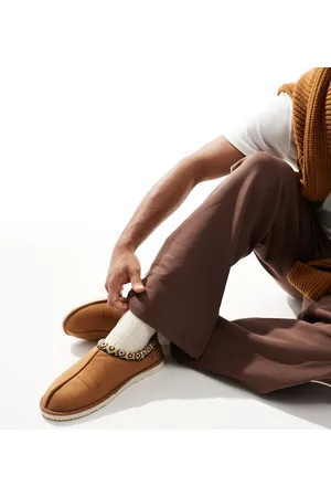 JACK & JONES Gyldenbrune mule-hjemmesko i imiteret ruskind