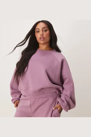 ASOS ASOS DESIGN Curve - Lyserød sweatshirt med ballonærmer - Del af sæt