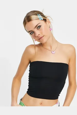 COLLUSION Bandeau-top med dobbeltfor i jersey