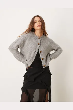 Glamorous Og chunky crop-cardigan med firkantet pasform