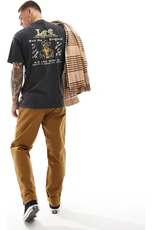 Lee Archive - Forvasket T-shirt med logoprint bagpå