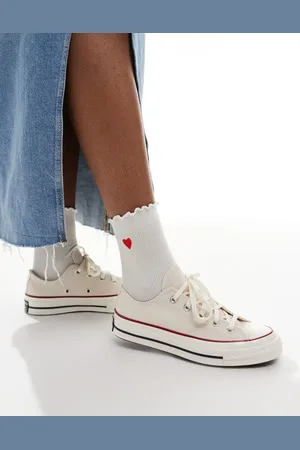 Converse Chuck 70 Ox Wide Fit - Cremehvide sneakers