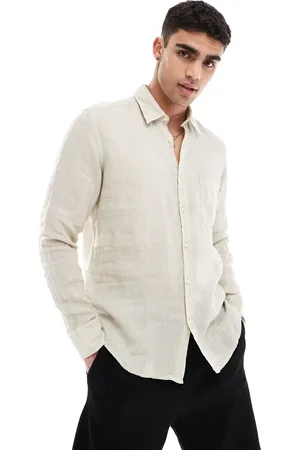 HUGO BOSS Rickert - Lysbeige skjorte-Neutral