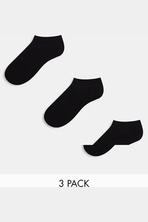 Weekday Pakke med 3 par sorte sokker til sneakers