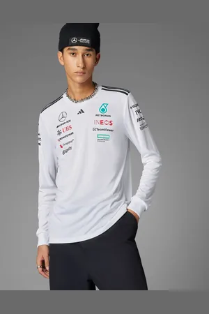 adidas Mercedes F1 Driver - Hvid jersey med lange ærmer