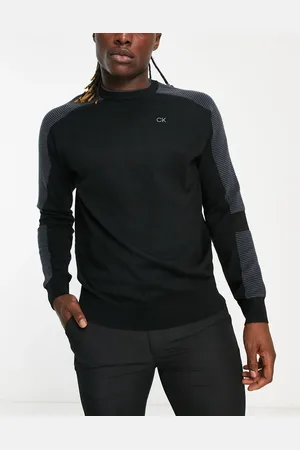 Calvin Klein Sweatshirt med ribstrikkede detaljer