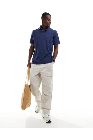 Ralph Lauren Polo med lomme og klassisk oversized pasform i bomuldshør