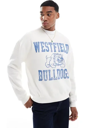 Hollister Sweatshirt-overdel med college-motiv i firkantet pasform