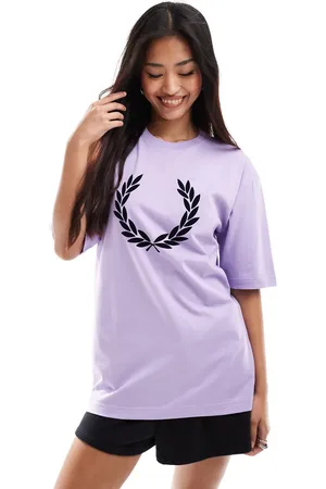 Fred Perry Lyslilla t-shirt med laurbærkrans-print