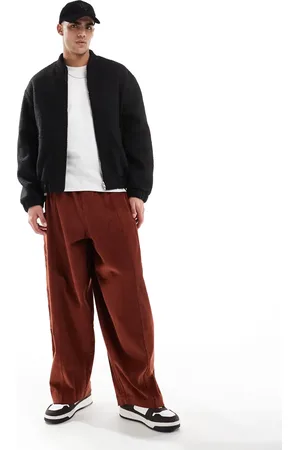 ASOS Fløjlsbukser i oversized og baggy pasform med sidelommer