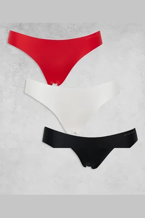 Cotton On Cotton On - Party Pants - Pakke med 3 par sømløse bikinibriefs i rød/sort/cremehvid-Multifarvet
