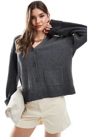 & OTHER STORIES Cardigan i uldblanding med opsmøgede ærmer - Kun hos ASOS