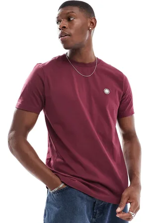 Pretty Green Bordeaux t-shirt med logo
