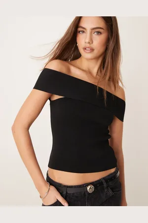 Gina Tricot Offshoulder-top i kompakt strik