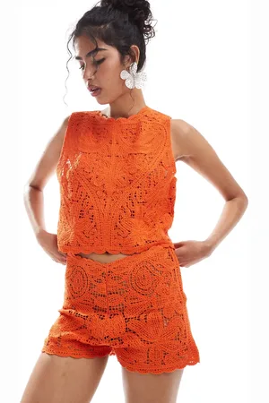 MANGO Hæklede shorts i - Del af sæt