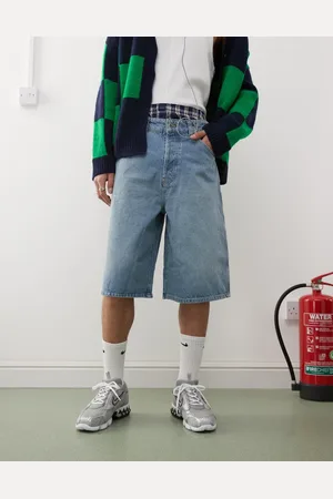 COLLUSION Vasket skater-jorts i denim