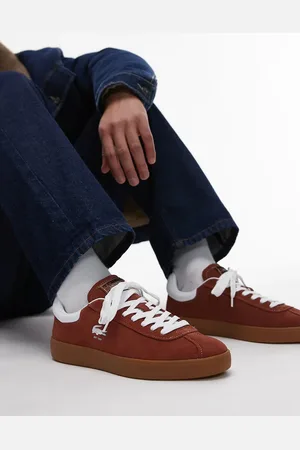 Lacoste Baseshot 224 - Rødbrune sneakers i ruskind
