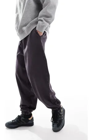 ASOS Oversized joggingbukser i forvasket sort