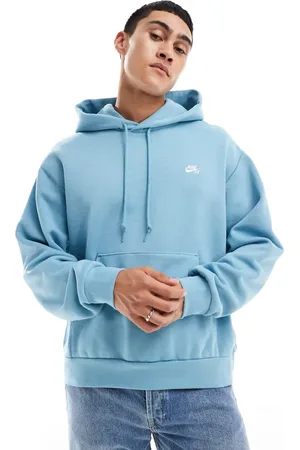 Nike Essentials - Lyseblå hættetrøje med logo