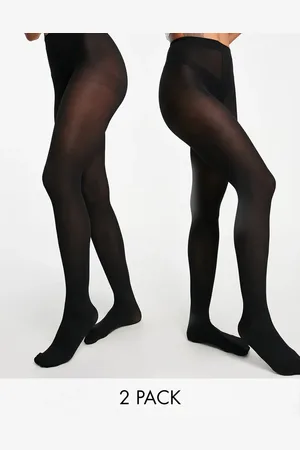 Lindex Pakke med 2 par 40 denier tights i - BLACK