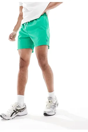 Ralph Lauren Traveler - Mellemgrønne badeshorts med logoikon i klassisk pasform