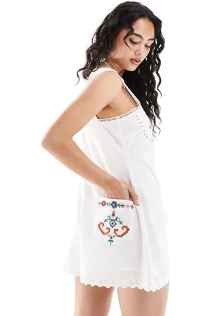 ASOS Picnic-playsuit med broderi