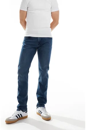 Lee Rider - Smalle jeans i blå vintage-vask i lige pasform