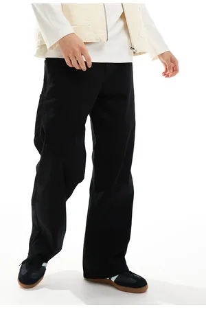 JACK & JONES Evan - Sorte tømrerbukser i baggy fit