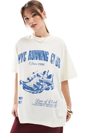 ASOS Cremehvid oversized T-shirt med tekstur og 