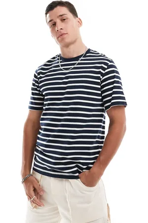 JACK & JONES T-shirt med hvide striber