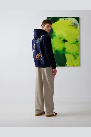 Topman X Alice Hartley - oversized hættetrøje med blomsterbroderier foran og bagpå