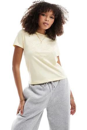 Pull&Bear T-shirt med tonet blomstergrafik