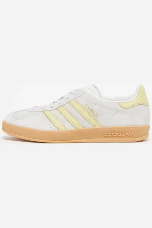 adidas Gazelle Indoor - Sølvfarvede og gule unisex-sneakers