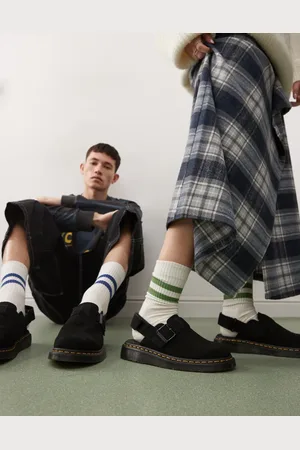 Dr. Martens Jorge II - Sorte unisex-mules i ruskind