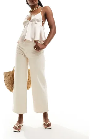 & OTHER STORIES Neutralfarvede og cropped jeans med vide ben-Hvid